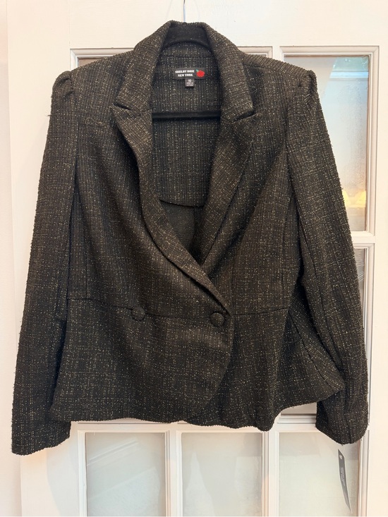 Shelby Rose New York Jackets & Blazers - Shelby Rose New York Classic Black & Gold Tweed Blazer Jacket Size 10 Medium NWT